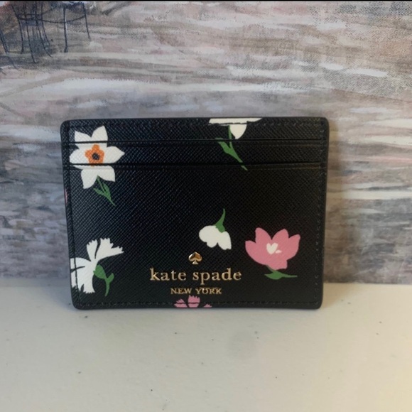 NWT KATE SPADE NEW YORK Madison Floral Waltz Small Slim Card Holder - Picture 2 of 4